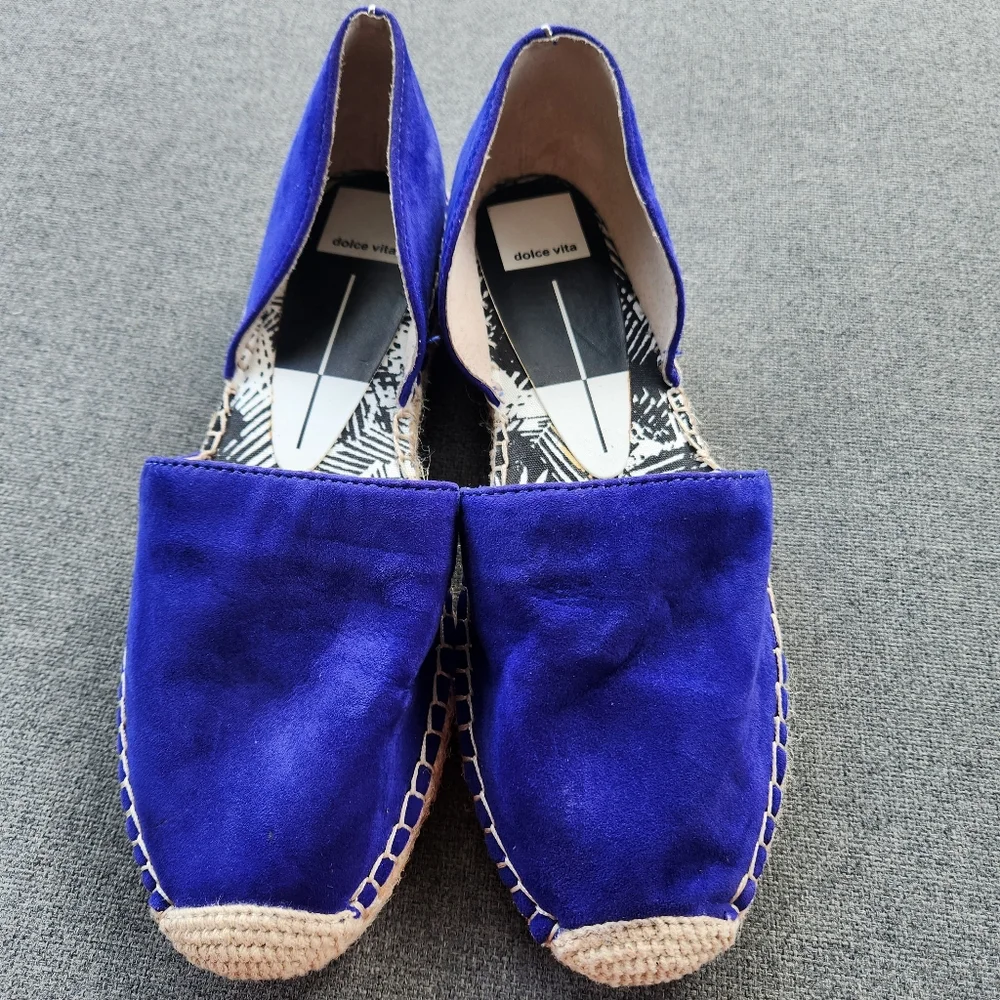 DOLCE VITA Ciara Espadrilles Electric‎ Blue Suede Women's Size 8